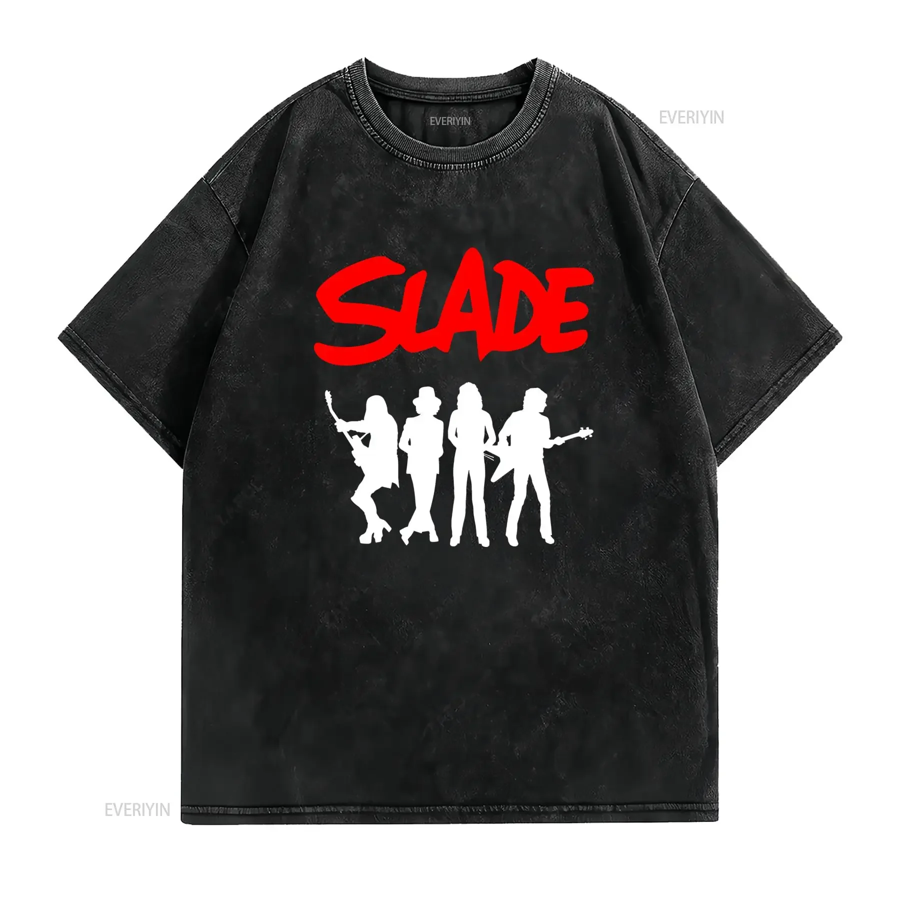 Slade Rock T Shirt Crew Neck Regular Fit Slight Stretch Fabric All Season Casual Style Print Pattern vintage Washed streetwear