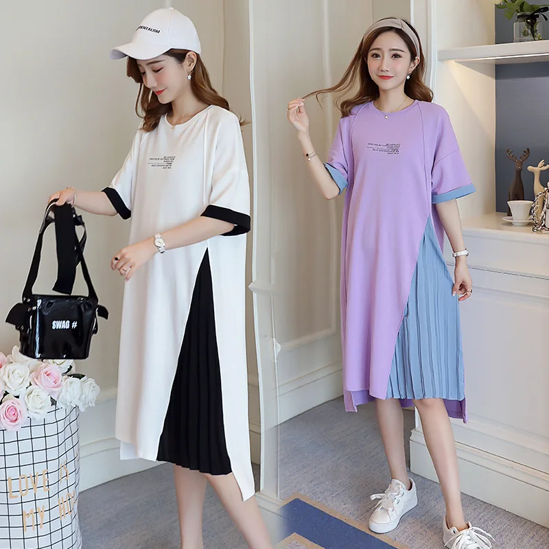 Maternity Dresses Summer Pregnancy Clothes for Pregnant Women 100% Cotton Dresses Plus Size Pregnancy Dress Women Clothes