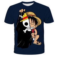 Fashion Kid Anime One Piece Luffy T Shirt Boy Clothing Kids Boys Tshirt Children T-shirt Summer Short Sleeve Tops Tees