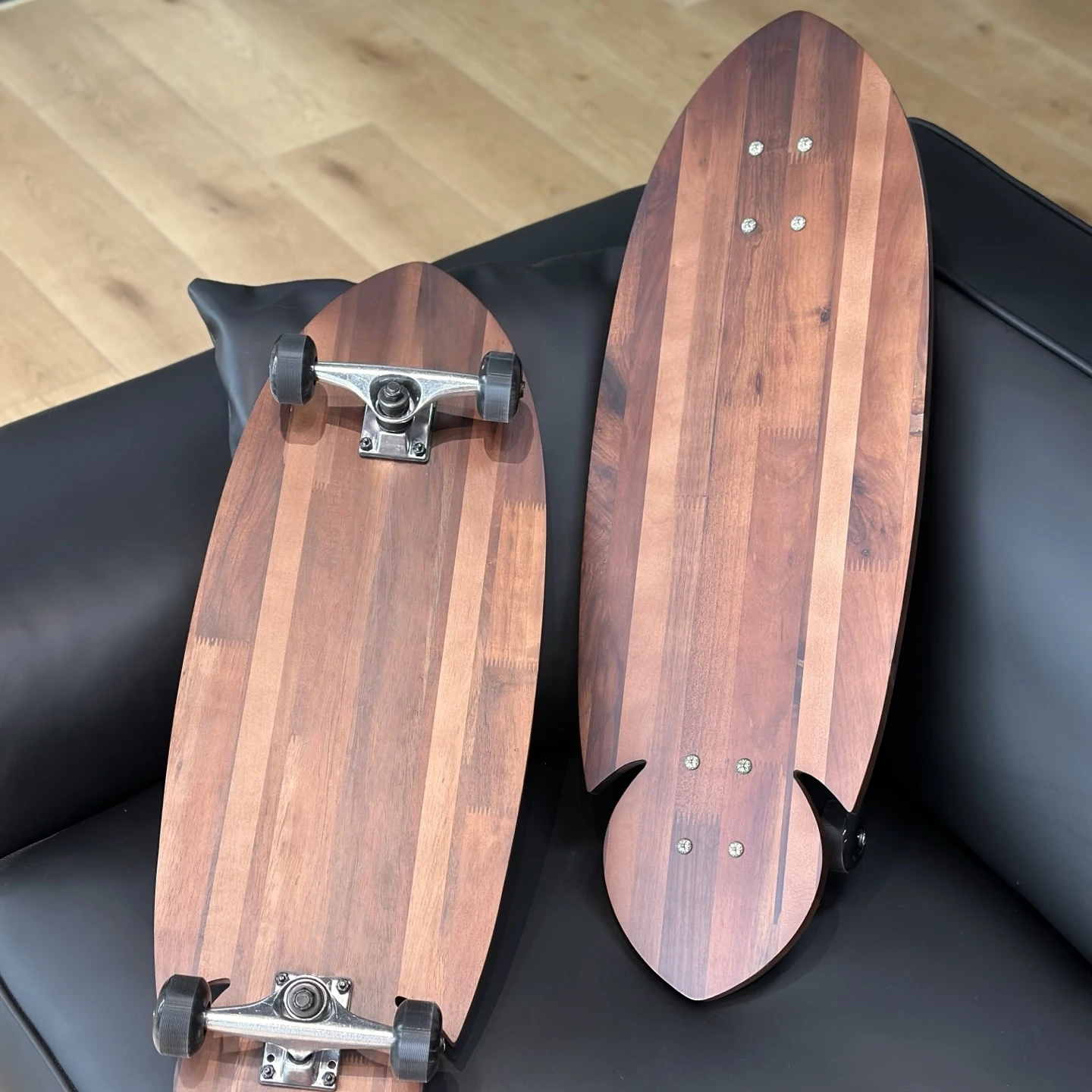 

Ультра-ридкий праздничный подарок, роскошный скейтборд из черного ореха, ограниченная серия, доска для серфинга на землю, высококачественный самокат из цельного дерева ручной работы