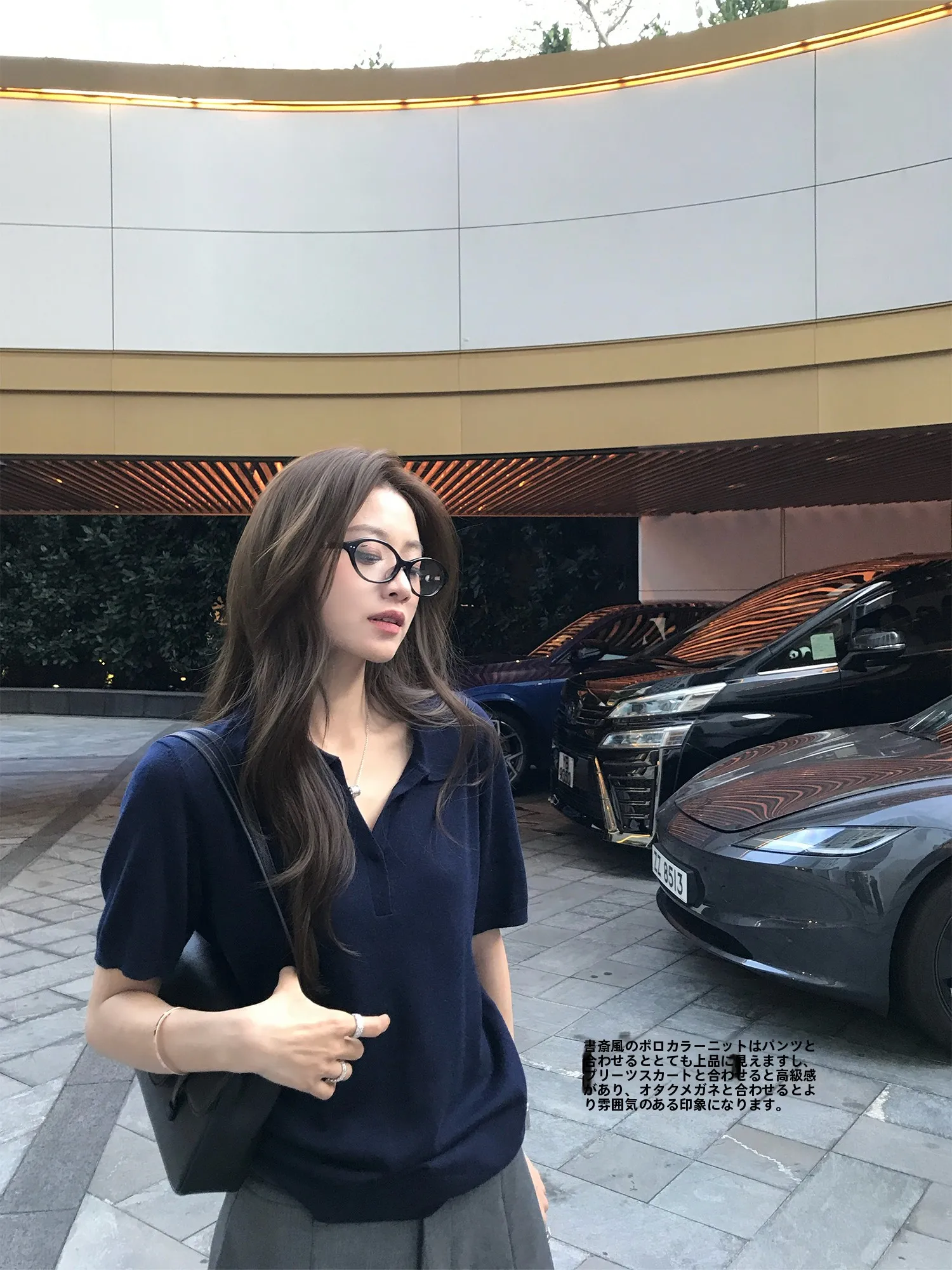 

Superniniyy Wool Neck Knitwear Women's Spring Fashion Elegant Old Money Style Short Sleeve Korean Version Loose Fit