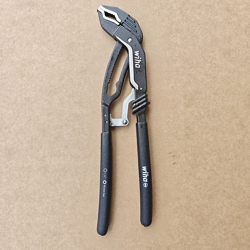 Wiha 45845 QuickFix Water Pump Pliers Rapid Setting 250MM Groove Pliers Plumbing Repair Tool
