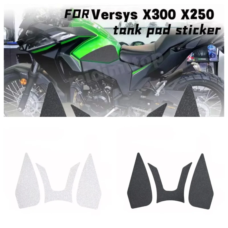 Motorcycle Protector Anti slip Tank Pad tank Side Traction Sticker For  Versys X-300 Versys-X 300 ABS X300 2017 2018