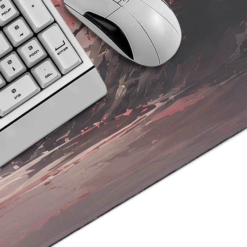 Moonlit Sakura Mouse Pad Gamer printon demand New Home Computer Custom Mousepad XXL keyboard pad Non-Slip Soft Carpet Table Mat