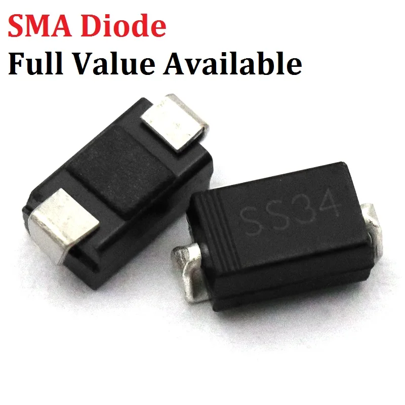 Free Ship 100PCS SS36/sr360 SS110 SS220 SS310 ES1J SMD SMA Diode IN SS14/In5819/1n5819 SS16 SS24 SS34/IN5822