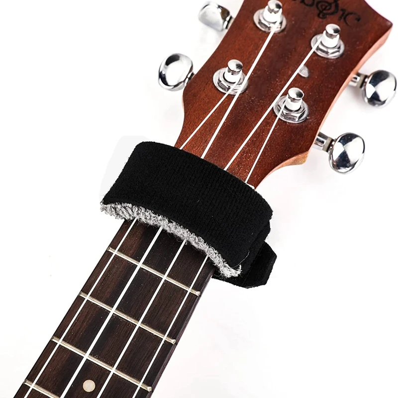 2 Pcs Guitar String Mute Dampener Guitar Fretboard Muting Straps Adjustable Guitar Mute