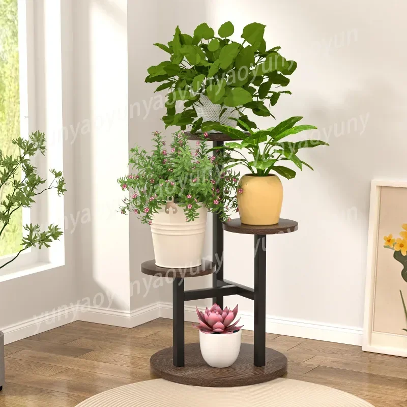 Flower Shelf Indoor Living Room Flower Pot Frame Balcony Wrought Iron Home Simple Floor-to-ceiling Multi-layer Shelf