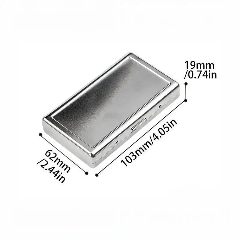 Metal Cigarette Case Box Holder Container Thick Slim Cigarette Box Case Holder Portable Cigarette Storage Case Box Smoker Gift
