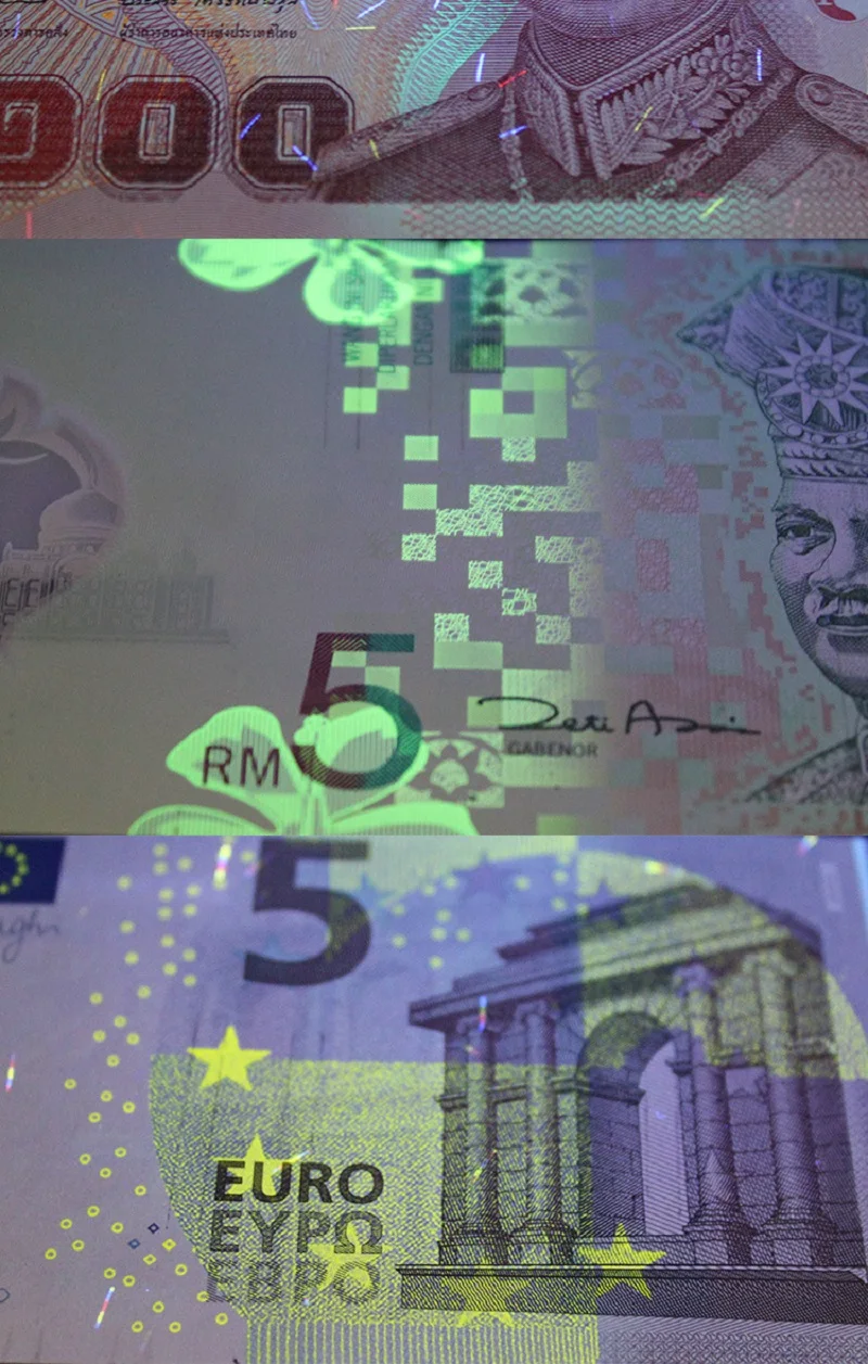 Portable Ultraviolet Purple Counterfeit Money Bill Detector Banknotes Cash Currency Desktop UV Light Magnifier Checker