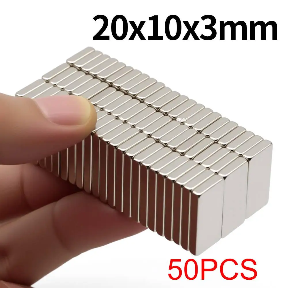 20x10x3mm Superstarker Neodym-Magnet N35 NdfeB Permanentmagnet imanes Block Leistungsstarke Magnete Kühlschrankmagnet