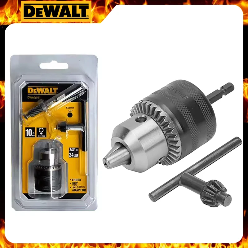 DEWALT DWAQC01 1/4 Hexagonal Socket Chuck Converter Keyed Chuck SDS Adapter Imapct Driver Bit Power Tool Accessories