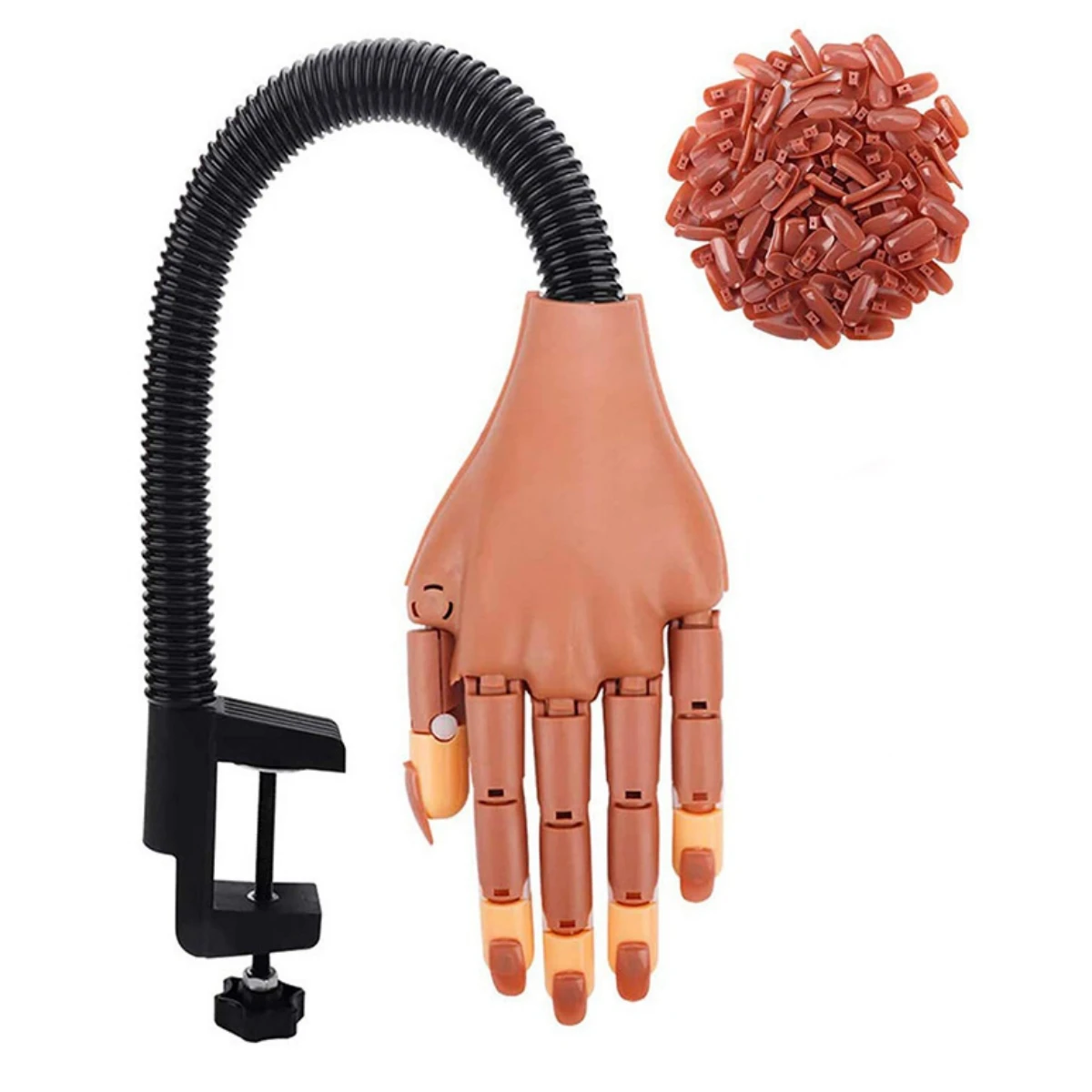 Practice Nail Training Hand for Acrylic Nails Nail Mannequin Hands Nail Art Training Equipment Manicure False Hand With Nail Tip