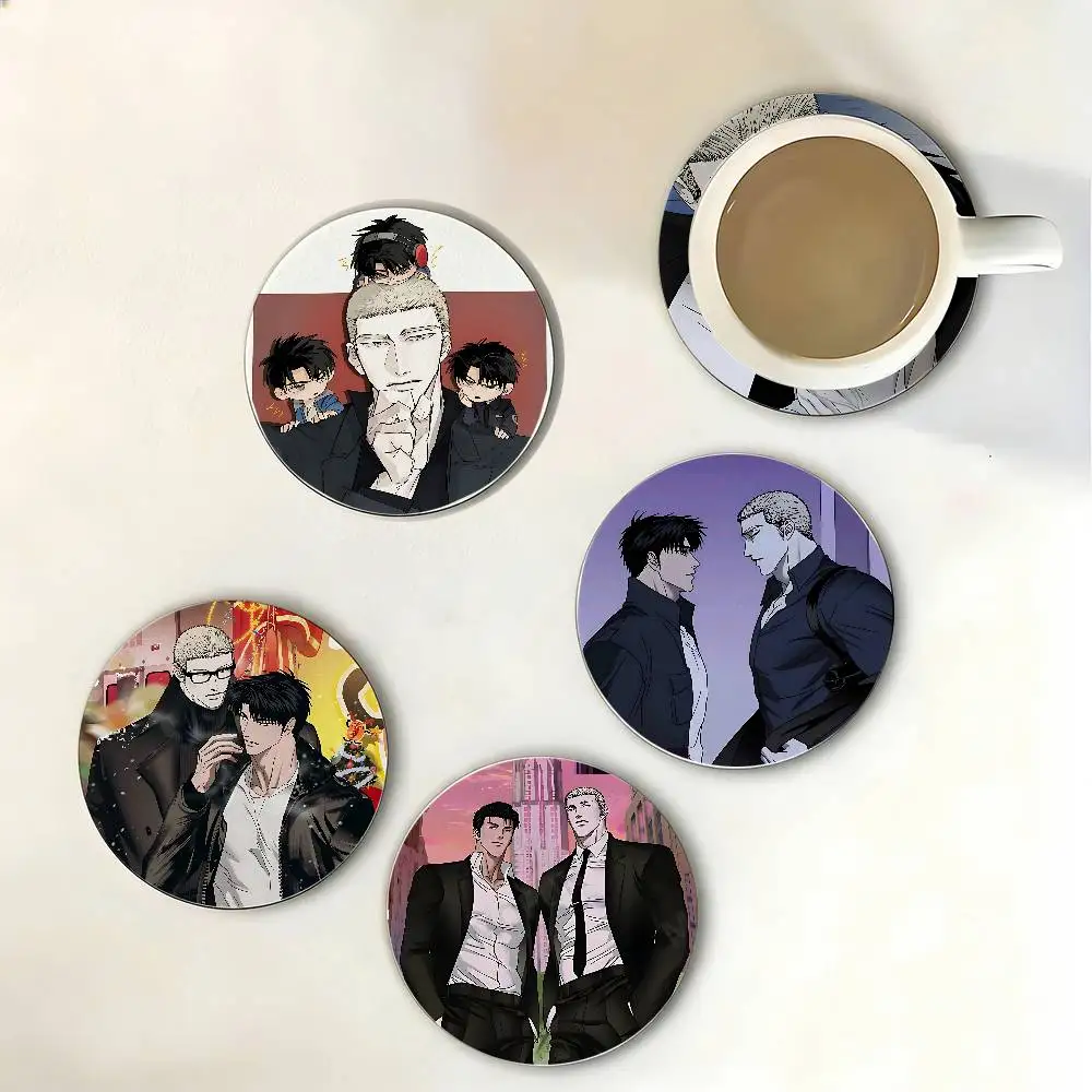 Cute-R-Rengoku-K-kyojuroHeat-resistant Coasters Glass Beer Coasters Heat-insulating Mats Anti-scaldingPlacemats And Cutlery Mats
