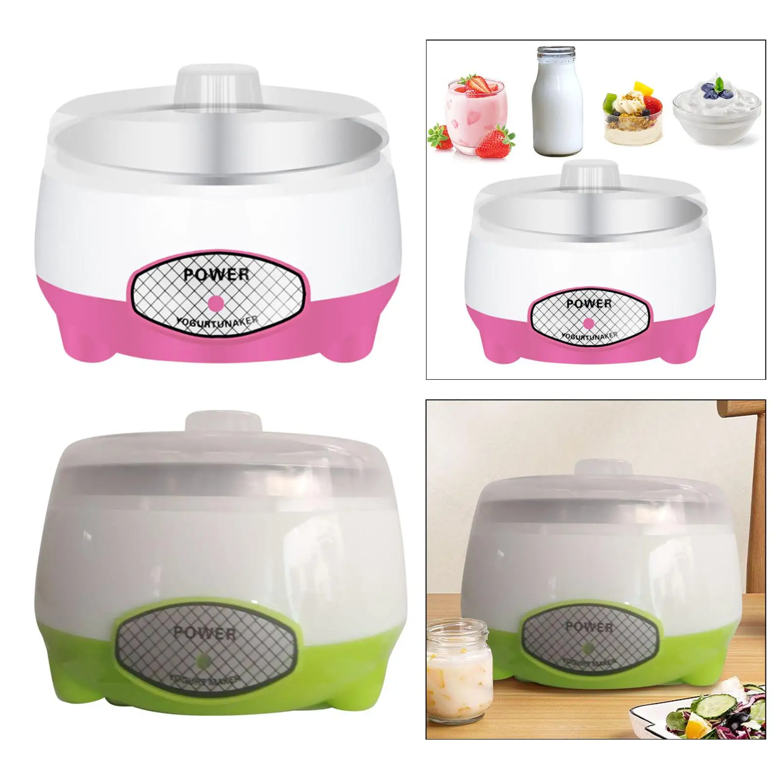 Yoghurt Maker Constante Temperatuur Gisting Mini Automatische Yoghurt Machine Groene Stalen Voering