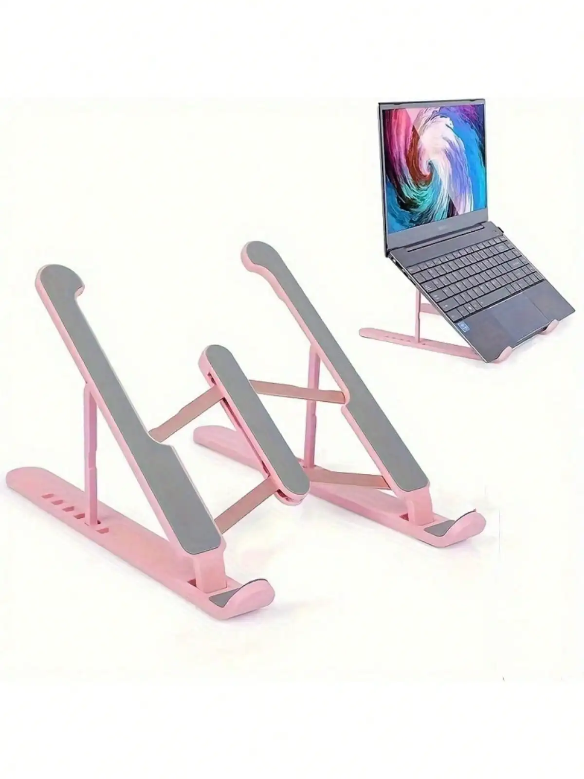 

New Laptop Stand, Made Of High-Quality ABS And Metal, Stable With 7-Level Adjustable, Portable And Foldable Plastic 3-Fan