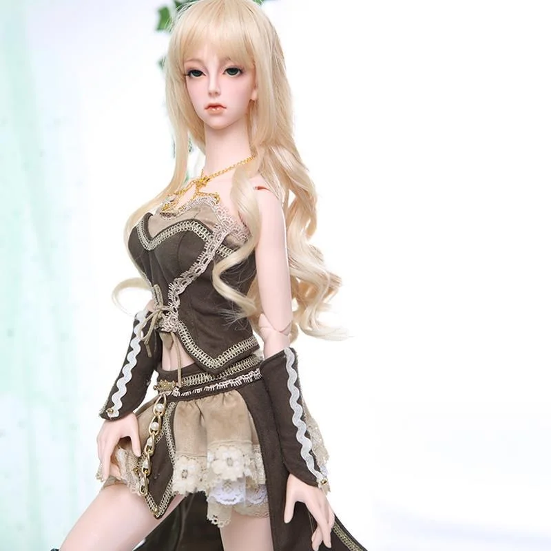 

1/3 BJD White Dragon Body Elegant Demure Dress, Sexy Bridal Skirt Free Shipping