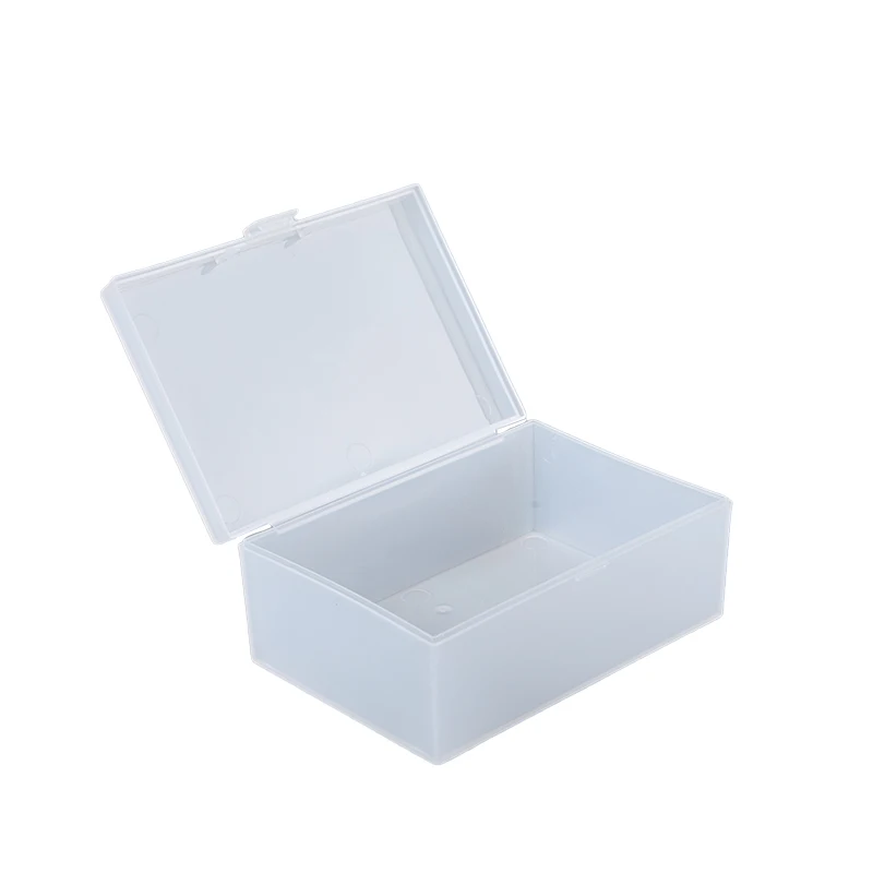 Caja de almacenamiento con tapa esmerilada para tarjetas pequeñas, organizador de escritorio, caja de clasificación, contenedor de joyería