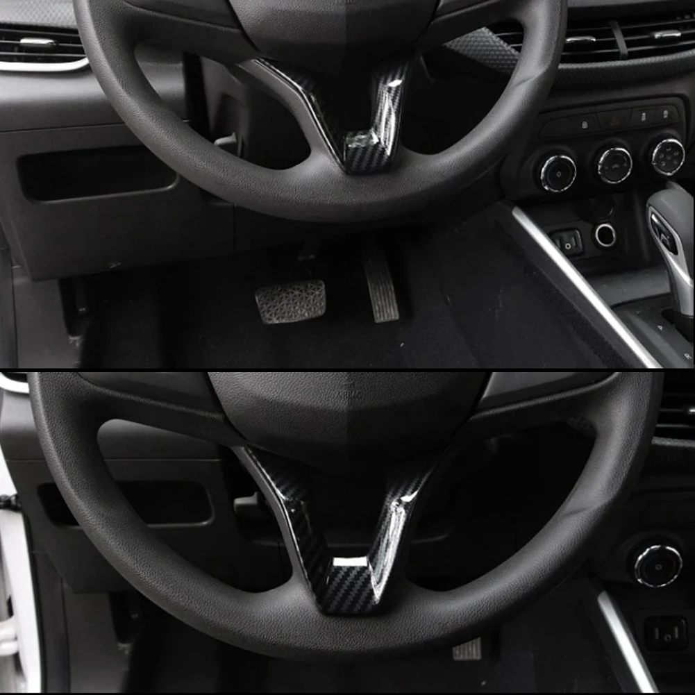 Carbon Fiber Car Steering Wheel Cover Trim Accessories for Chevrolet Onix 2019-2021