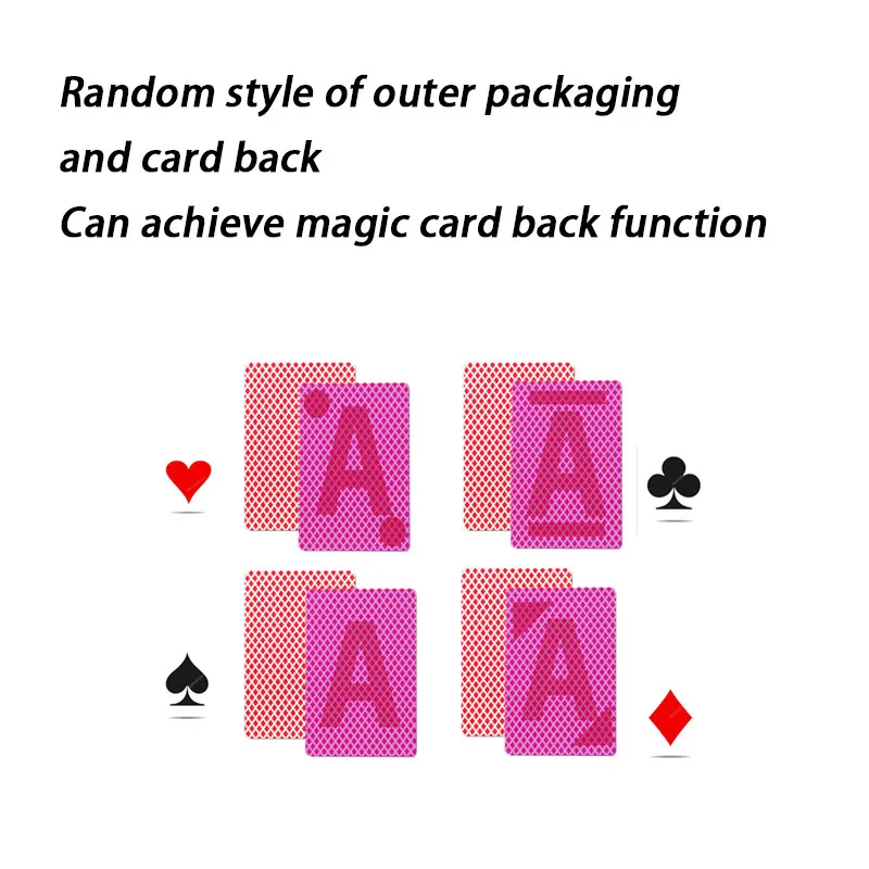 Random packaging, free perspective card Marked Playing Card For Infrared contact lense Trick Anti Poker Cheat Board Game