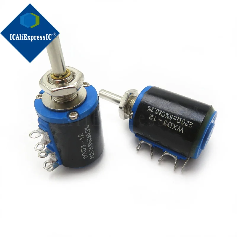 1PCS WXD3-12-1W 100 220 470 1K 2K2 3K3 4K7 10K 22K 33K 47K Ohm 100R 220R 470R 2.2K 3.3K 4.7K WXD3-12 1W Potentiomètre transporteurs iné