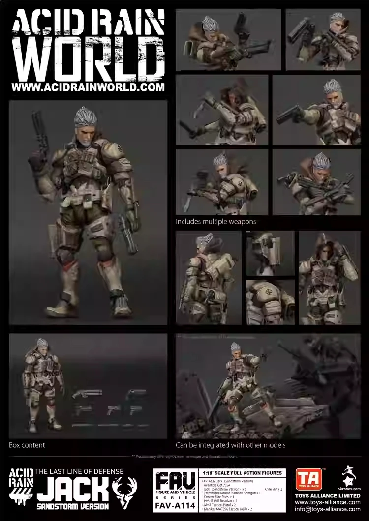Acid Rain War 1/18 Soldier 88 Sand Army FAV-A16 Sand Fox Sniper