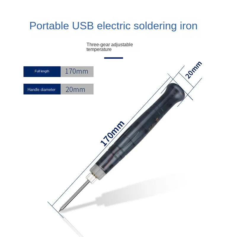 5V 8W  USB Connection Mini USB Soldering Iron Kit with Soldering Tips