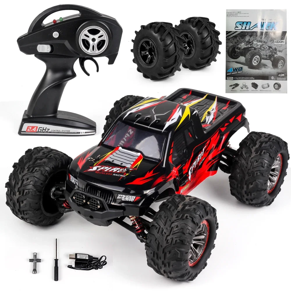 EBOYU 0304 RC Car 2.4Ghz 1:10 Scale 4WD 25KM/H High Speed Big Feet Car Off Road Waterproof Monster Remote Control Car RTR Toy