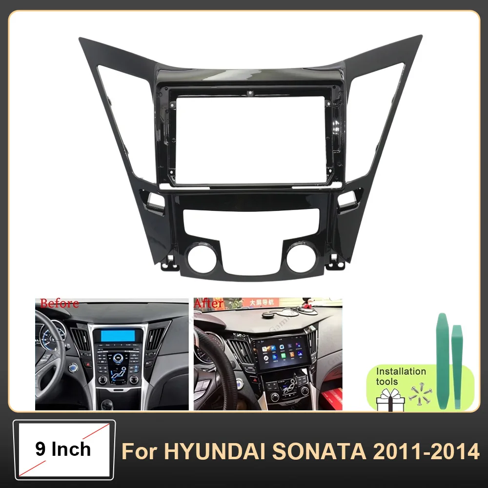 

9 Inch Android Car Stereo Multimedia Navigation Screen MP5 Video Player Dash Frame Wiring Harness For HYUNDAI SONATA 2011-2014