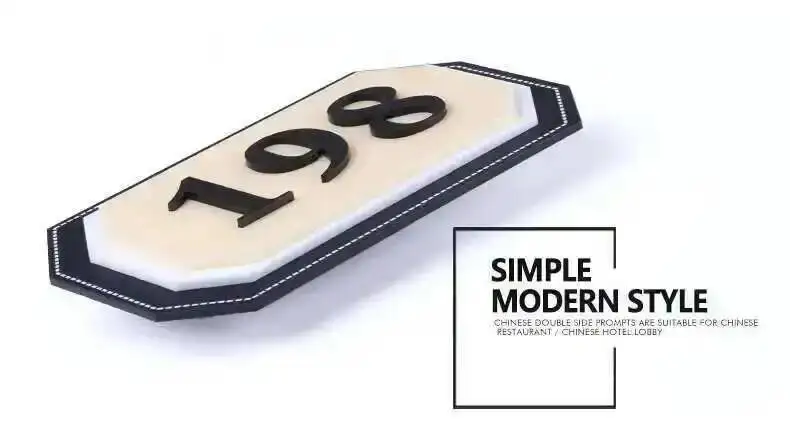 Maßgefertigte Acryl-Hausschilder Türschilder Plaketten Individuelle Buchstaben- und Zahlenschilder – Detail 3