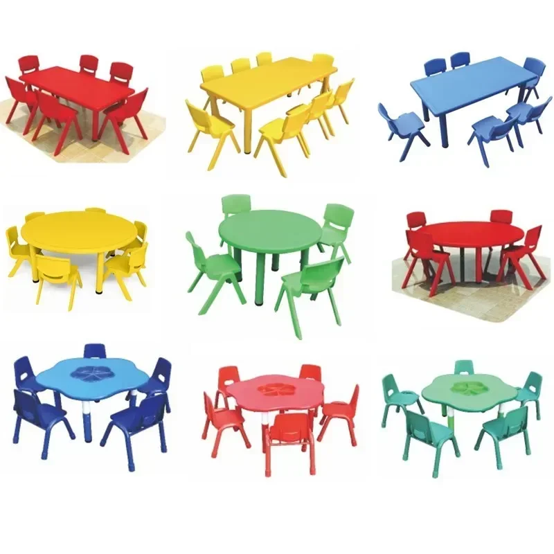 Good quality pre school kids table and chairs set kindergarten daycare furniture