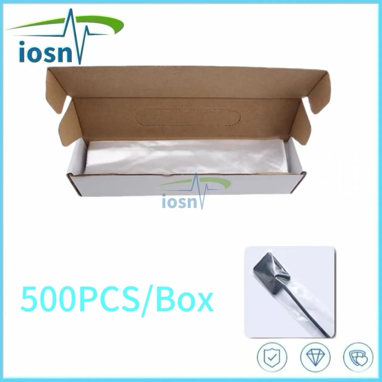 

500Pcs Disposable Dental Plastic Protective Film Contamination Cover for Digital X-Ray Sensor