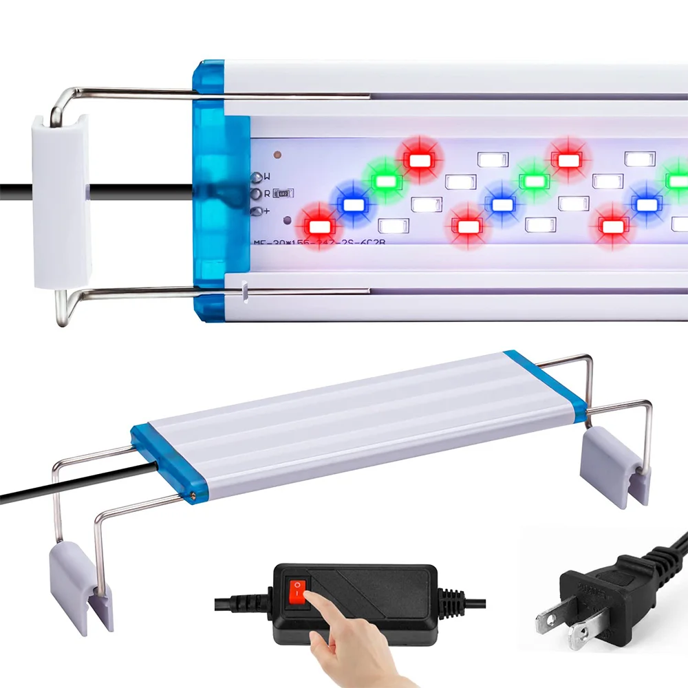 

18-58Cm Aquarium Led Light Super Slim Fish Tank Clip-on Retractable Aquatic Plant Growth Light Aquarium Lighting Supplies