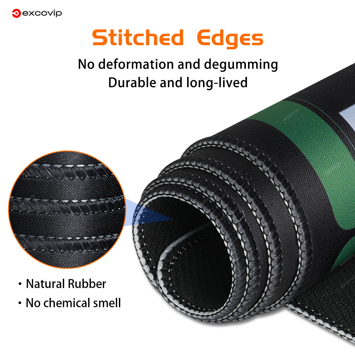 EXCO Excel Mouse Pad Large Shortcuts Cheet Sheet Keyboard Mousepad Stitched Edge Non-Slip Base Computer Desk Mat for Home Office