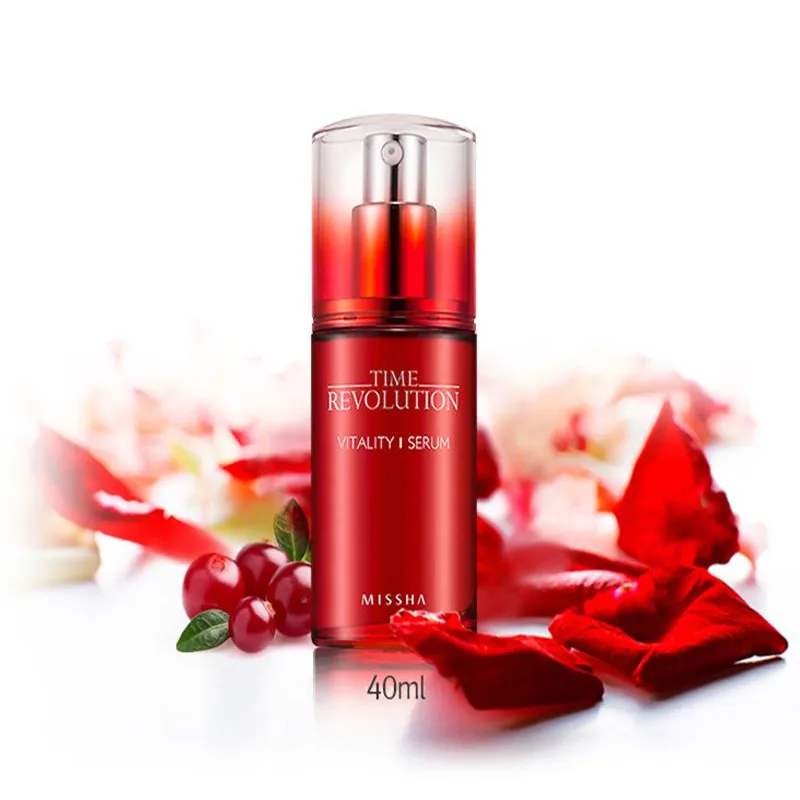 MISSHA Time Revolution Vitality Serum, 40ml, esencia nutritiva alta, regula el sebo, minimiza los poros, Primer de maquillaje, Cosméticos Coreanos