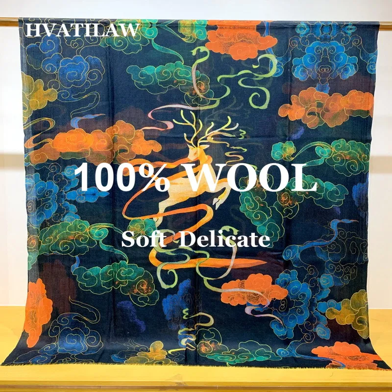 100% Wool Scarf Women Winter Warm Oversized Extra Long 200x100cm Soft Thick Cozy Blanket Shawl Wrap Pashmina Neckerchief Gift