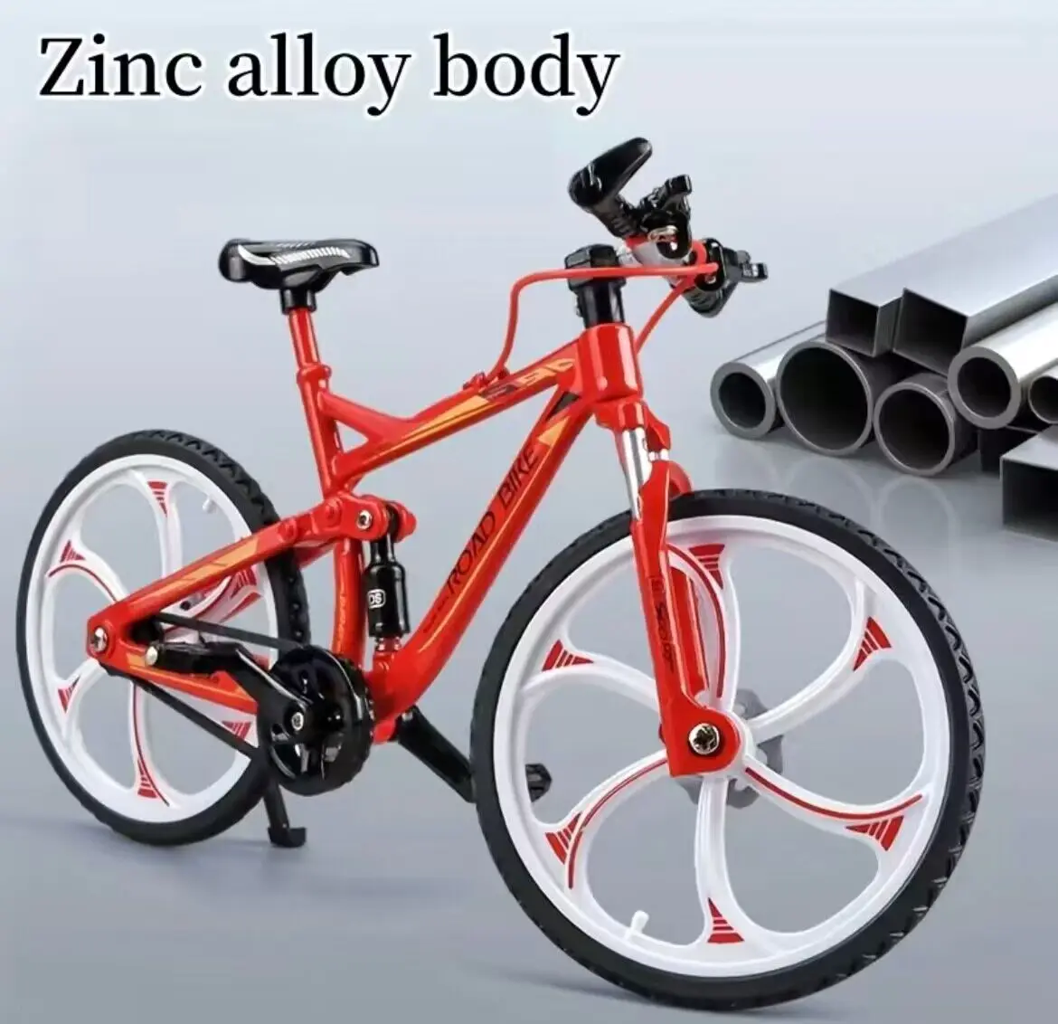 1:8 Model Alloy Bicycle Diecast Mini Mountain Bike With Shock-absorbing Metal Bike Simulation Collection Gifts Toys for boys