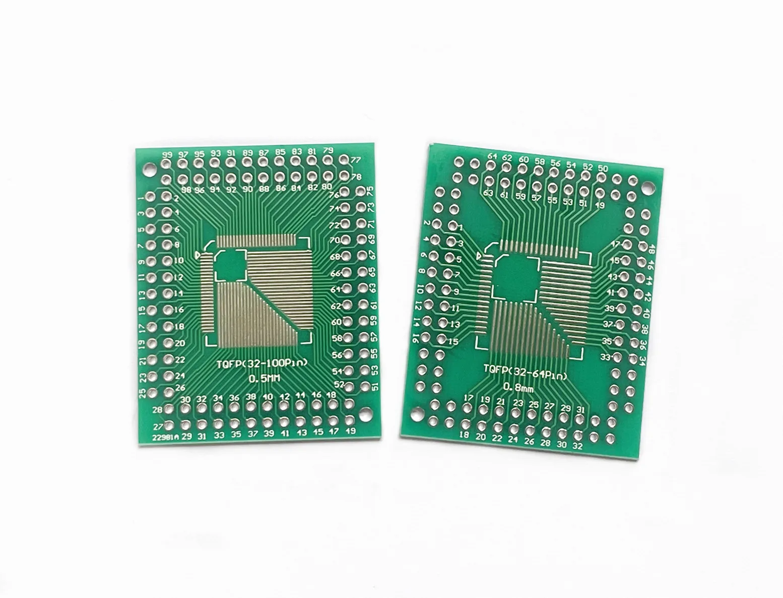 20pcs/lot FQFP TQFP 32 44 64 80 100 LQF SMD turn dip 0.5/0.8 mm adapter plate &