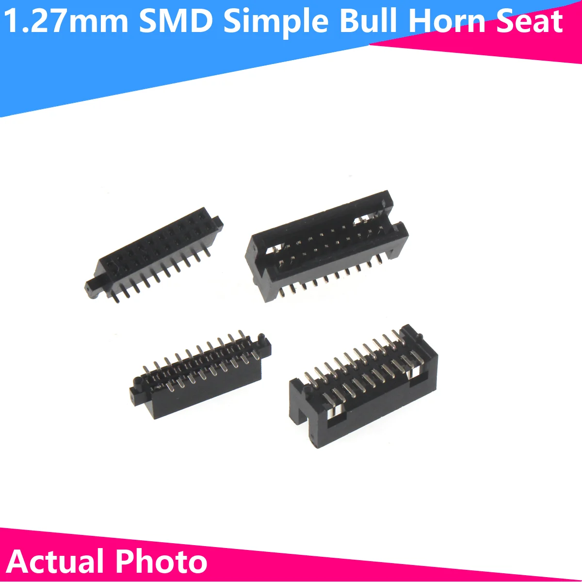 5/2Pcs Pitch 1.27mm Male Socket straight idc box headers PCB CONNECTOR DOUBLE ROW DC3 HEADER Dip 6/10/20/26/34/40Pin