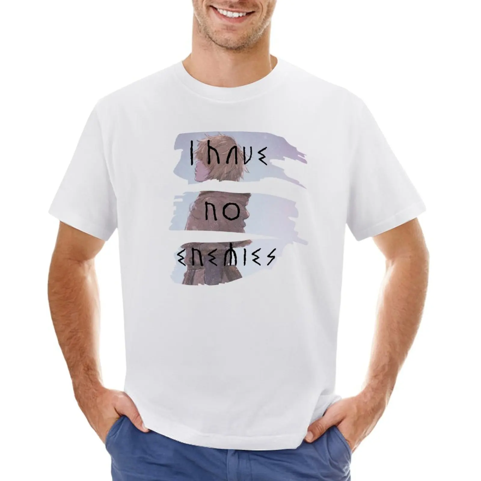 Дизайн у меня нет врагов, тема Vinland Сага, футболка для влюбленных манги Торфинн карлсефни