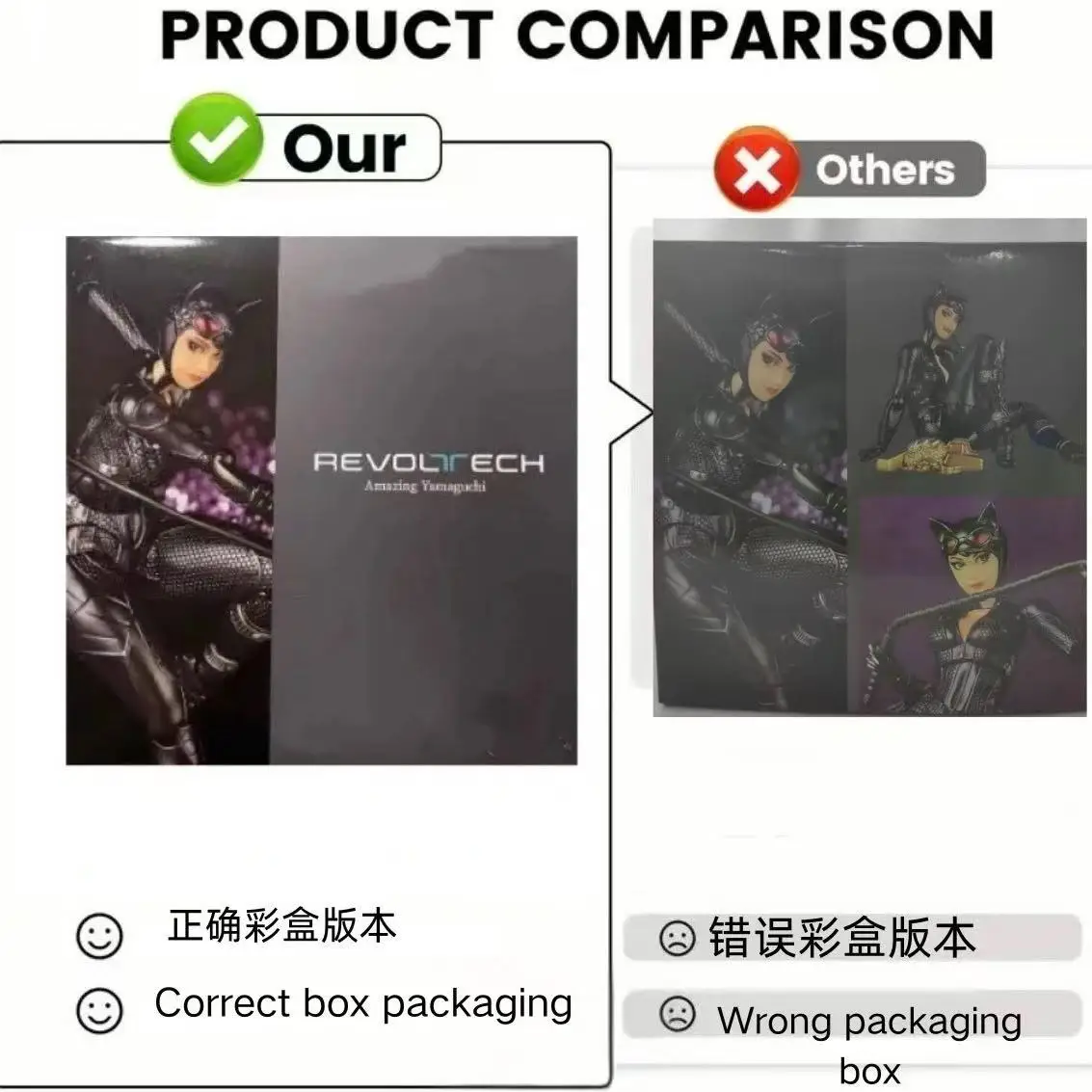 Catwoman Action Figure Selina Kyle Ko Revoltech Amazing Yamaguchi อะนิเมะคอลเลกชันรุ่นของเล่น Gitf