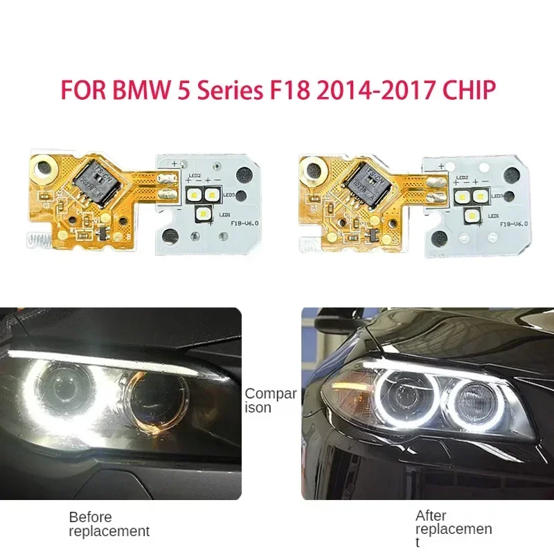 White Angel Eyes for BMW 5 Series F18 2014-2017 Car HeadAngel Eyess DRL Chip Ballast Chip Circuit Board Angel Eyes Source Board