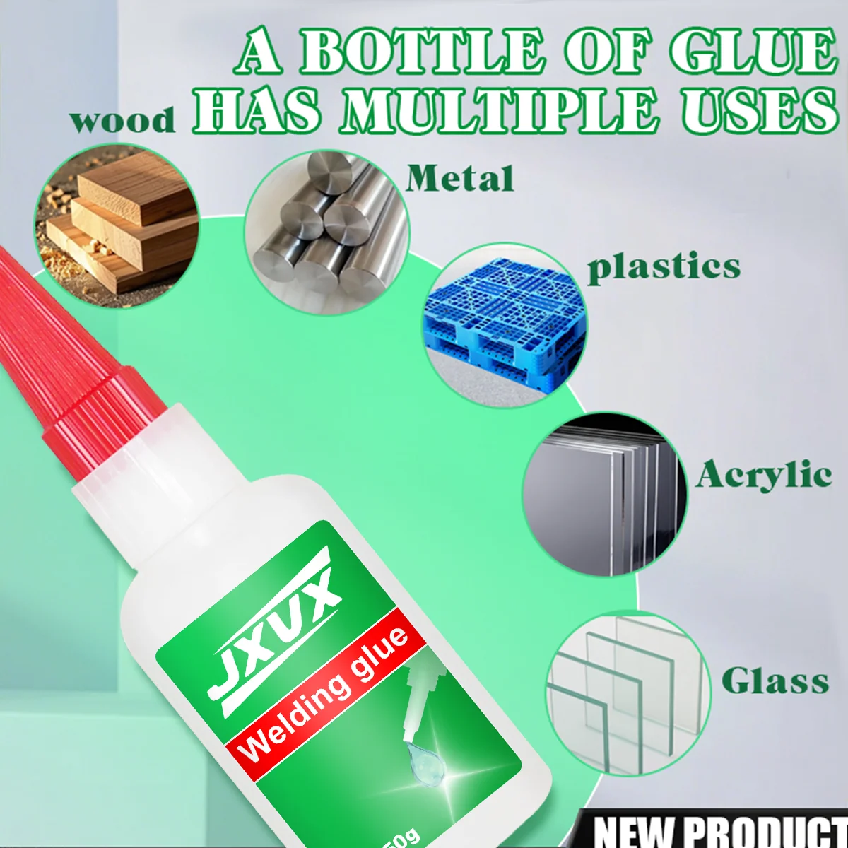 Super colle pour plastique, adhésif à base de cyanoacrylate pour PLA, acrylique, métal, bricolage, avec capuchon Anti-colmatage, étanche, résistant à la chaleur