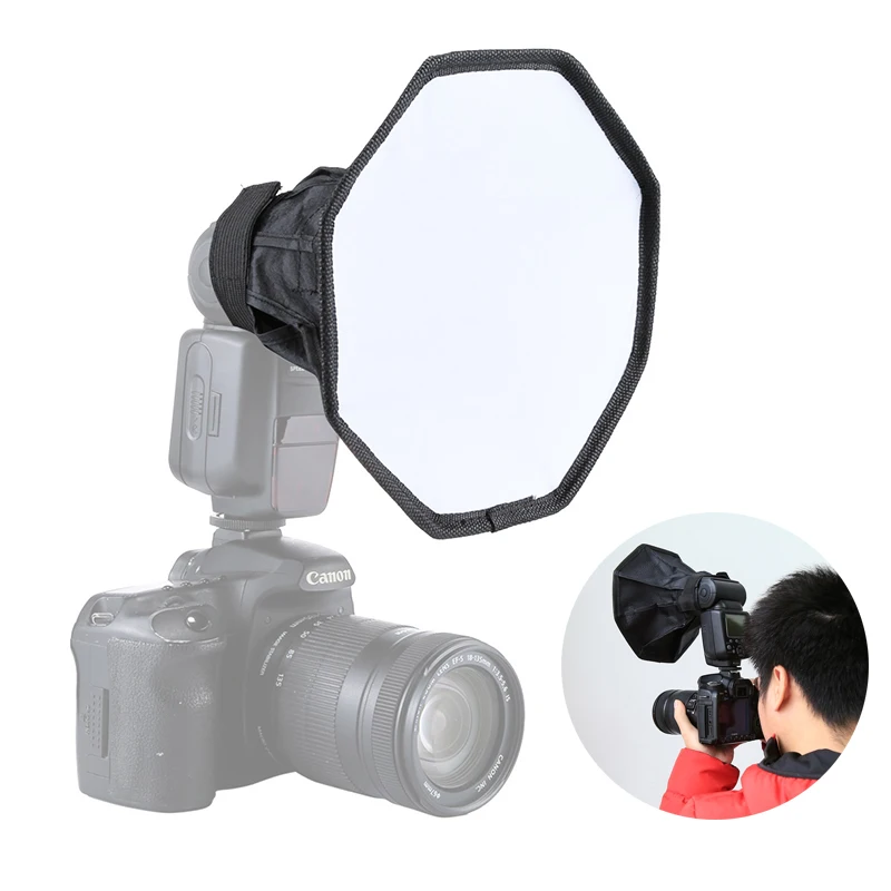 Foldable Photography Flash Diffuser Softbox 20cm DSLR Photo Flash Diffuser Light Soft Box for Canon Nikon Sony Camera Accessory