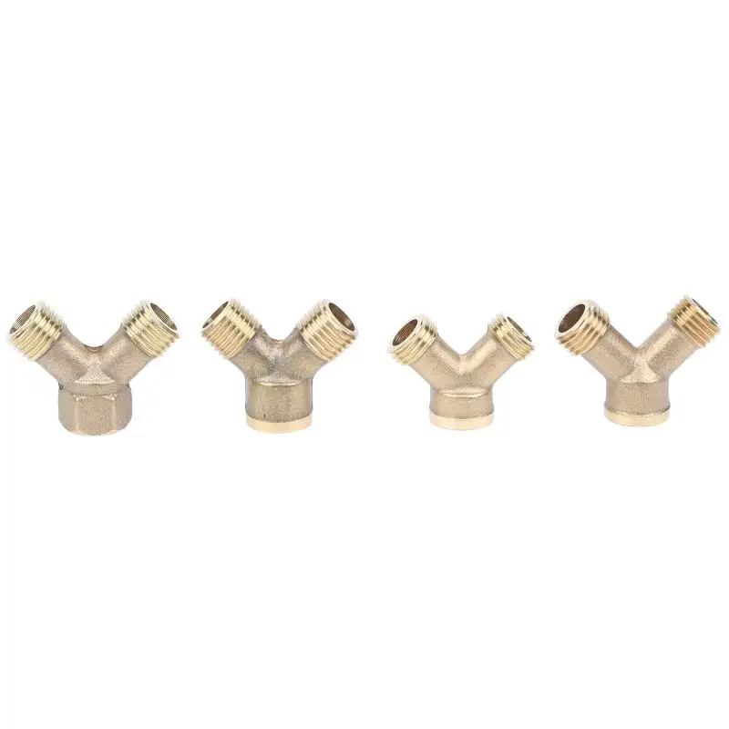 New Brass 3 Way Pipe Connectors With Heavy Duty Construction And Leak Proof Design Perfect For Home Plumbing Garden Irrigation