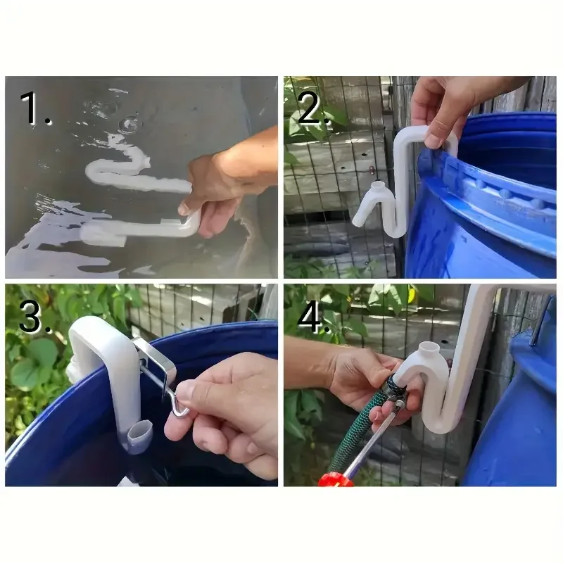 مجموعة أدوات نقل وتجاوز مياه الأمطار، خرطوم سيفون ذاتي التحضير مع تصميم مضاد للانسداد ونظام تعبئة وتصريف تلقائي