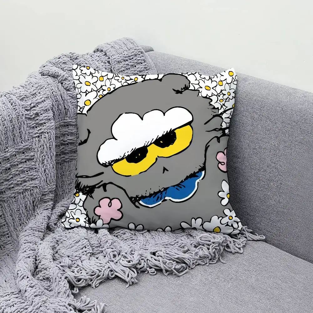 Cute Z-ZOA Friends Cat  Pillow Case Decor Protective Covers Comfortable soft for Sofa Living Room Home office