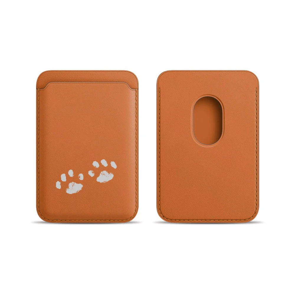 Niedliche Paw Bean Leder-Kartenhülle Handy-Kartenhalter Magnetische Hülle Geeignet für alle iPhones mit Magsafe-Kartenfunktion Handy-Rückentasche – Detail 10