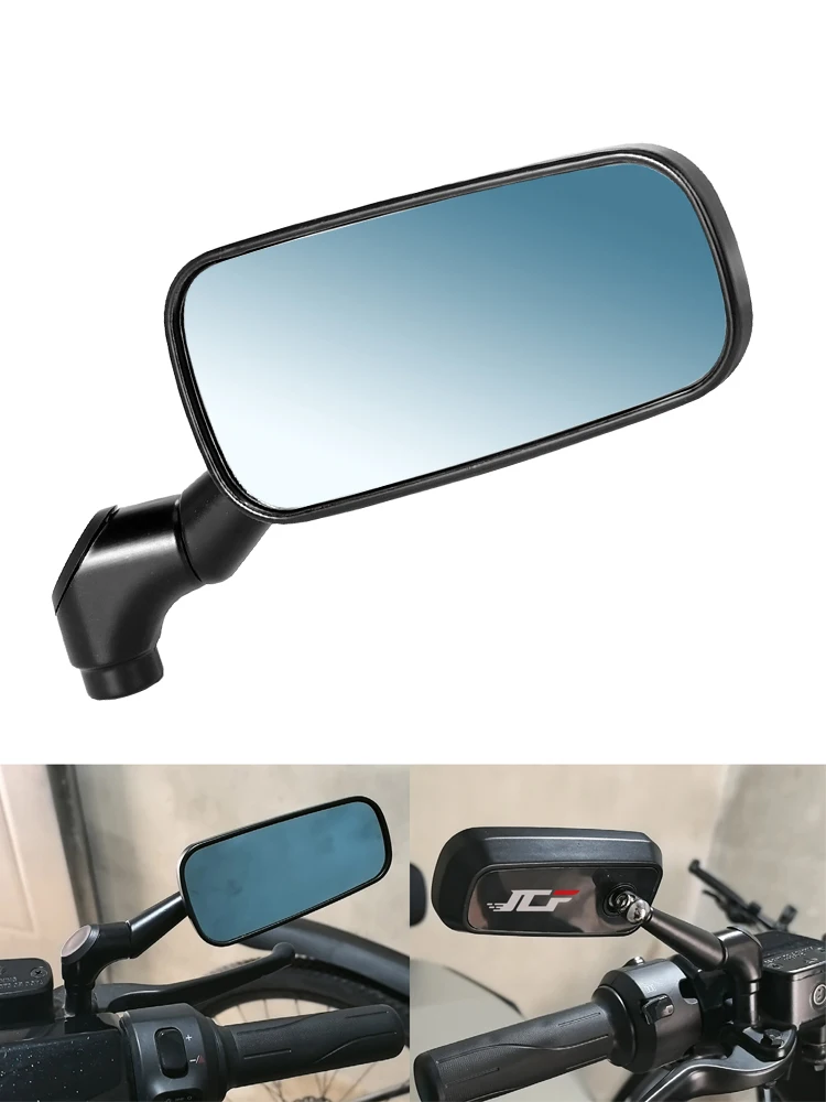 AliExpress DUOBEISI New Motorcycle Rearview Mirror Aluminum CNC Universal Blue Glass Scooter Electrombile Scooter E-Bike Rearview Mirrors For Harley