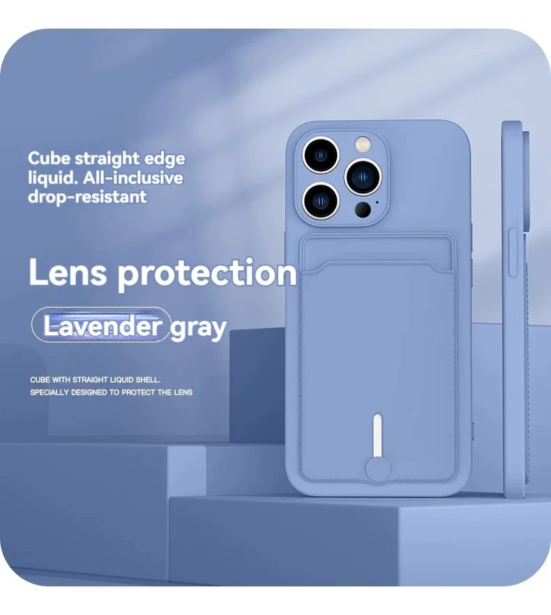 mobile phone case card slot for iphone 16 15 14 13 12 11 pro max mini plus silicone soft tpu Credit card bag cover case