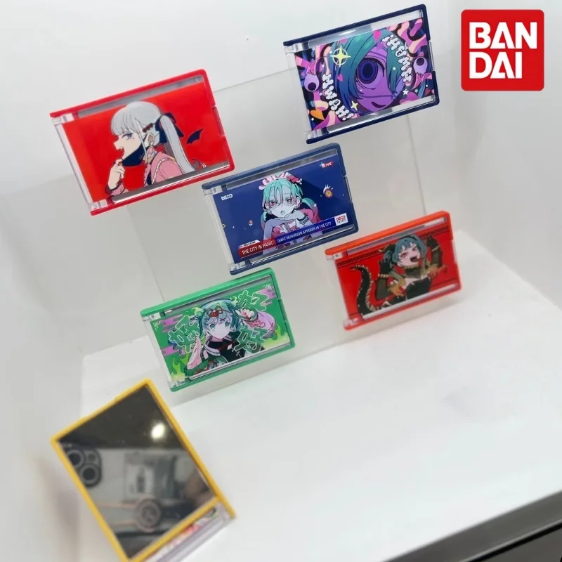 バンダイ-ガシャポンデコ27-初音ミク-ポータブル折りたたみコンパクトミラー-アルバムカバーイラスト-コレクタブルデスクトップオーナメント